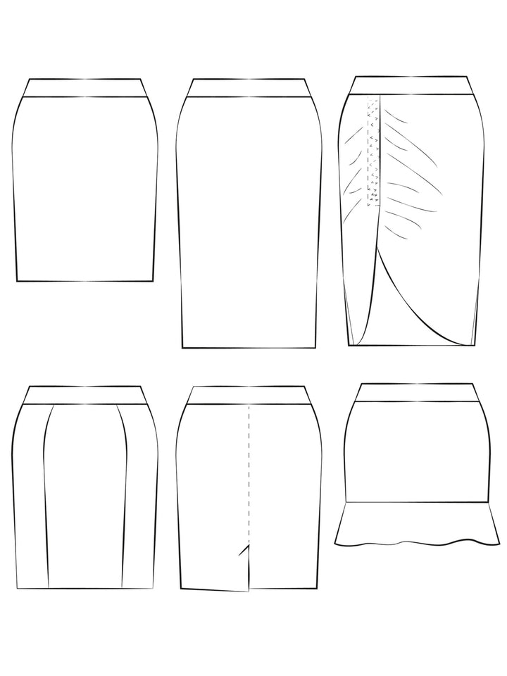 Sofia pencil skirt with variants